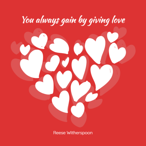 Gain by giving Love